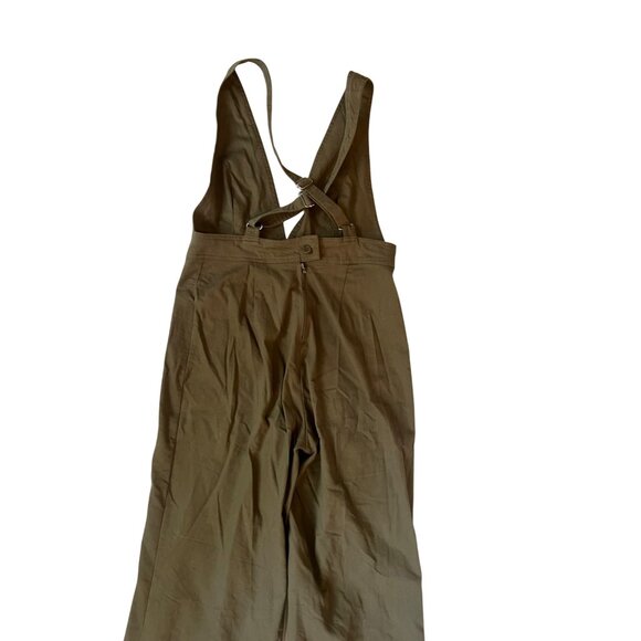 Sincerely Jules Olive Green Overalls Women’s Size L Adjustable Straps Wide Leg - Picture 4 of 6